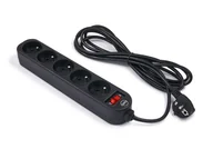 Przedłużacze i rozgałęźniki - Przedłużacz listwowy 3m - 5 x gniazdo zasilające 230V - Czarny - miniaturka - grafika 1