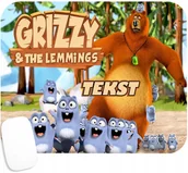 Podkładki pod mysz - PODKŁADKA POD MYSZKĘ Z NADRUKIEM GRIZZY LEMINGI PREZENT -TEKST -20X24 - miniaturka - grafika 1