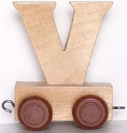 Pociągi dla dzieci - Small Foot Design Small Fooot Design, Wagonik z literą V Alfabet - miniaturka - grafika 1