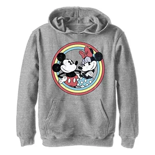 Bluzy dla chłopców - Disney Chłopięca bluza z kapturem Mickey Minnie Circle, Sportowa wrzosowa, L - grafika 1