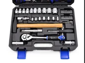 Zestawy narzędziowe - GEKO Uniwersalny Zestaw Narzędzi Walizka 66el. - miniaturka - grafika 1