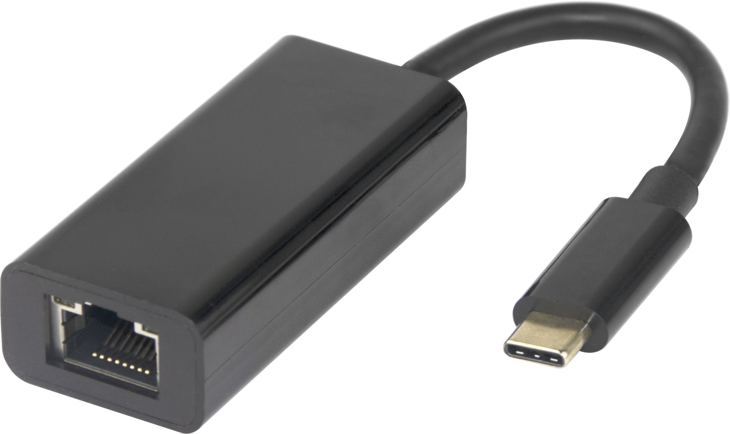 Adapter USB Deltaco USB-C Gigabit Network adaptor w/MAC address pass-through