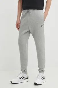Reebok spodnie dresowe Identity kolor szary melanżowe 100202848 - Spodnie męskie - miniaturka - grafika 1