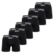 Majtki męskie - BOSS Herren Boxershorts, 6er Pack - Bokserki 6P Power, Bawełna Stretch, Logo Schwarz XL - miniaturka - grafika 1