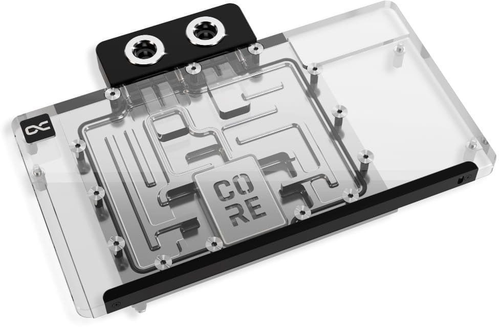 Alphacool Core RX 9070 Red Devil GPU Wasserblock, ARGB, mit Backplate - Acryl