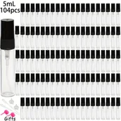 Pozostałe akcesoria kosmetyczne - TEMU Zestaw hurtowy 104 sztuk wysokiej jakości przezroczystych butelek do perfum w rozmiarach 2ml, 3ml i 5ml z czarnymi atomizerami. Ultra-drobny - miniaturka - grafika 1