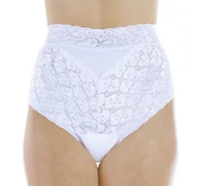 Pieluchy dla dorosłych - Majtki na nietrzymanie moczu do 150 ml - S - 88-95 cm w biodrach - damskie, do prania, chłonne, koronkowe białe - miniaturka - grafika 1