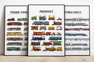 Obrazy i zdjęcia na płótnie - Zestaw plakatów z pociągami - 3 druki 50x70cm w jednej cenie - miniaturka - grafika 1