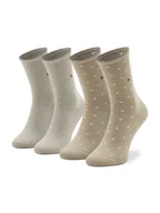 Skarpetki damskie - Tommy Hilfiger Zestaw 2 par wysokich skarpet damskich 100001493 Beżowy - miniaturka - grafika 1