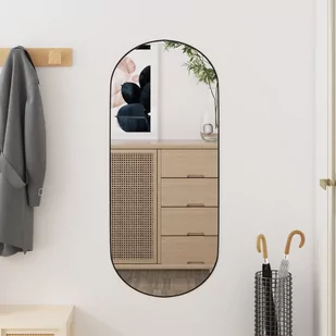 vidaXL Lustro ścienne, 30x70 cm, szklane, owalne - Lustra - miniaturka - grafika 1