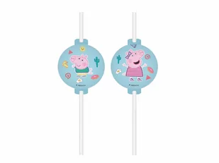 PROCOS DISNEY Słomki urodzinowe Świnka Peppa - 4 szt. 91881 - Urodziny dziecka - miniaturka - grafika 1