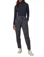 Spodnie damskie - People Tree Damskie spodnie Sasha Leaf Casual spodnie, granatowe, 12, granatowy, 38 - miniaturka - grafika 1