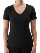 Koszulki i topy damskie - Koszulka damska 4F T-shirt w serek F1990 20S czarny M - miniaturka - grafika 1