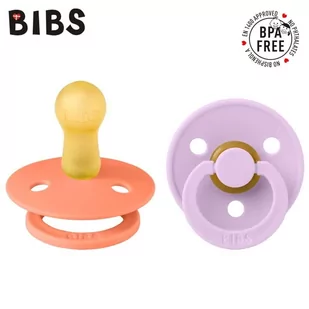 Bibs Colour 2-Pack Papaya & Violet Sky M Smoczek Uspokajający Kauczuk Hevea - Smoczki uspokajające - miniaturka - grafika 1