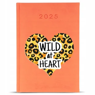 KALENDARZ A5 2025 Pomarańcz Książkowy Na Prezent WILD AT HEART Śmieszne Wz - Notesy i bloczki - miniaturka - grafika 1