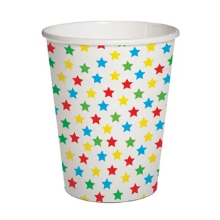 Kubki papierowe eko Kolorowe gwiazdki 250ml 10szt - PAW - Naczynia i sztućce jednorazowe - miniaturka - grafika 1