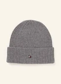 Czapki damskie - Tommy Hilfiger Kaszmirowa Czapka grau - miniaturka - grafika 1