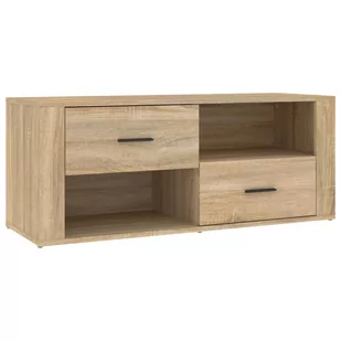 Szafka pod telewizor, dąb sonoma, 100x35x40 cm - Szafki RTV - miniaturka - grafika 3