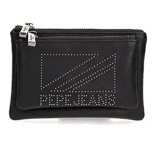 Pepe Jeans Donna czarna kosmetyczka 17 x 9 x 2 cm skóra PU, czarno-biała, kosmetyczka, czarny/biały, Kosmetyczka do torebki - Portfele - miniaturka - grafika 1
