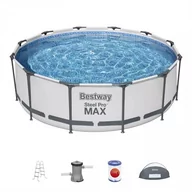 Baseny ogrodowe - Basen stelażowy Steel Pro Max z pompą 366 x 100cm Bestway 5619N - miniaturka - grafika 1