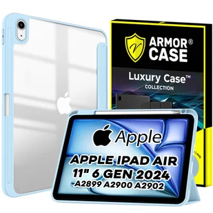 PRZEŹROCZYSTE ETUI CLEAR PENCIL DO Apple iPad AIR 11" 6 GEN 2024 A2899 A2900 A290 | niebieski - Etui do tabletów - miniaturka - grafika 1