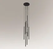 Lampy sufitowe - Shilo Wisząca LAMPA industrialna KOSAME 7856 metalowa OPRAWA tuby ZWIS loftowy czarny 7856 - miniaturka - grafika 1