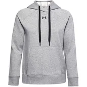 Bluzy damskie - Bluza damska Under Armour Rival Fleece Hb Hoodie szara 1356317 035-XL - miniaturka - grafika 1