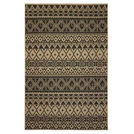 Dywany zewnętrzne - Dywan zewnętrzny Panama Geometryczny beżowo-czarny 80 x 150 cm - miniaturka - grafika 1