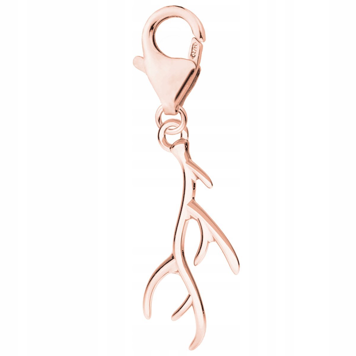 Zawieszka Pozłacana Poroże Jelenia Głowa z Rogami Jeleń Deer SREBRO 925