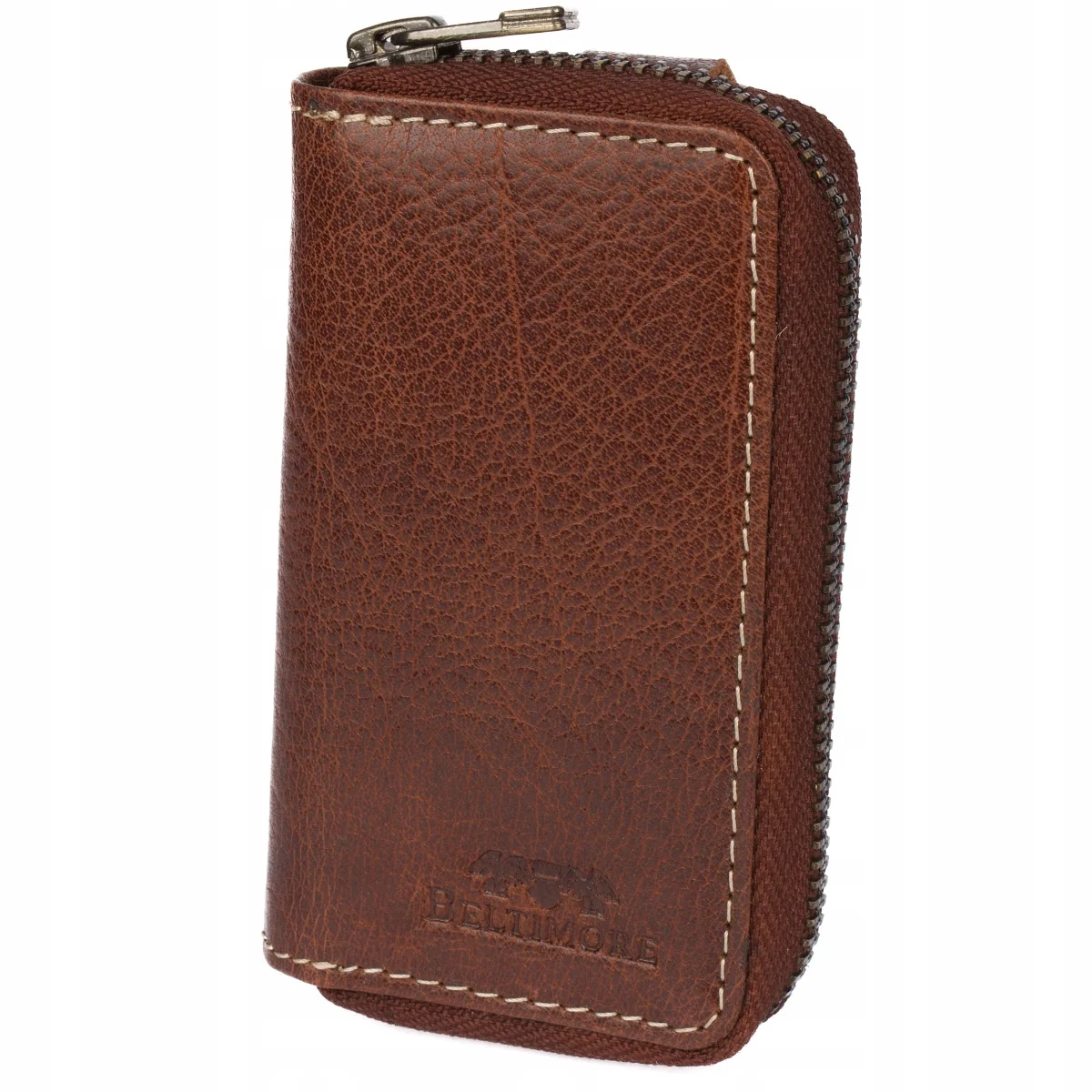 Skórzane etui na klucze vintage premium solidne karabińczyki Beltimore