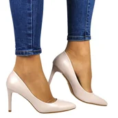 Czółenka - Czółenka Szpilki Sergio Leone 1339 J.Szare Matowe - miniaturka - grafika 1