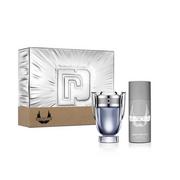 Zestawy perfum męskich - Paco Rabanne, Invictus zestaw woda toaletowa spray 100ml + dezodorant spray 150ml - miniaturka - grafika 1