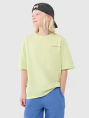 Koszulki dla chłopców - 4F T-shirt oversize z napisem chłopięcy - zielony 122 (6-7 lat) - miniaturka - grafika 1
