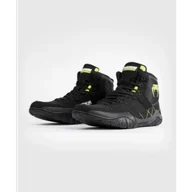 Kimona, stroje i obuwie - Venum Buty Zapaśnicze Training Camp 4.0 Black/Neon Green - miniaturka - grafika 1