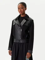 Kurtki damskie - Desigual Kurtka z imitacji skóry Motor 25WWEW53 Czarny Regular Fit - miniaturka - grafika 1