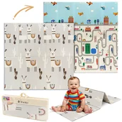 Maty piankowe - MATA PIANKOWA EDUKACYJNA SKŁADANA DLA DZIECI DUŻA LAMY DROGA 180x200 - miniaturka - grafika 1