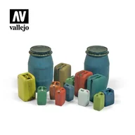 Kolejki i akcesoria - Vallejo Diorama Accessories Assorted Modern Plastic Drums #2 1:35 Vallejo SC211 - miniaturka - grafika 1
