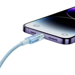 Kabel szybko ładujący Baseus USB-C do Lightning Explorer Series 2m, 20W (niebieski) - Kable - miniaturka - grafika 22