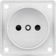 Gniazdka elektryczne - Berker Integro Flow Berker Gniazdo bez uziemienia z podwyższona ochroną styków, biały, mat - miniaturka - grafika 1