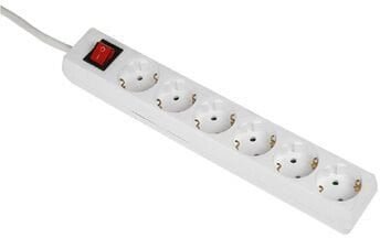 Listwa zasilająca Hama HAMA extension lead 6fold 3m with child lock and switch, white - 0030533