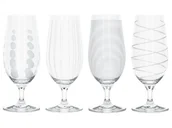 Szklanki - MIKASA Mikasa Cheers kieliszki do martini, 290 ml, 4 sztuki, szkło kryształowe, srebrne, 460 ml, zestaw 4 sztuk - miniaturka - grafika 1