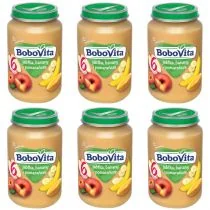 BoboVita Jabłka banany i pomarańcze po 6 miesiącu Zestaw 6 x 190 g - Desery dla dzieci - miniaturka - grafika 1