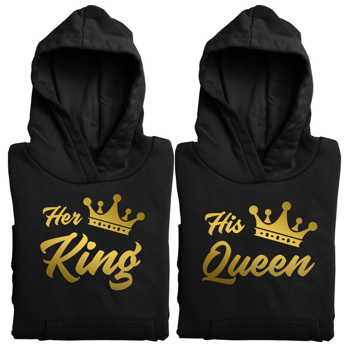 ZESTAW BLUZY Z KAPTUREM DLA PREZENT KING QUEEN