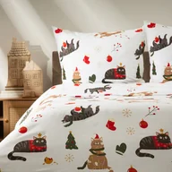 Pościel - HOMLA CATNESS Pościel z mikrofibry w koty 160x200 + 2*70x80 cm - miniaturka - grafika 1