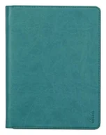 Etui do tabletów - Rhodia 168103C - Teczka konferencyjna Rhodiarama 19,5x25,5 cm, z etui, 2 płaskie kieszenie zamykane na suwak, miejsca na karty, uchwyt na długopis, okładka z imitacji skóry w kolorze pawiej zieleni - miniaturka - grafika 1