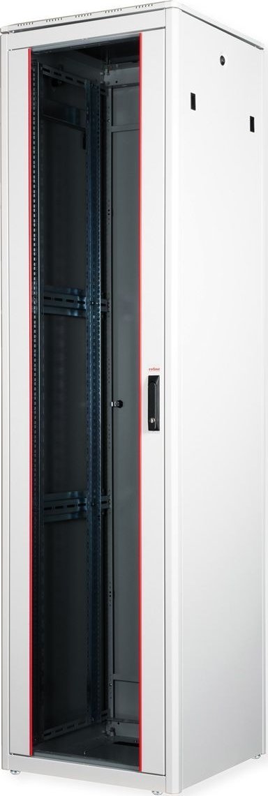 Szafa Roline ROLINE Netzwerkschrank Pro 48,26cm 19Zoll 47 HE 600x600 BxT Glastor grau