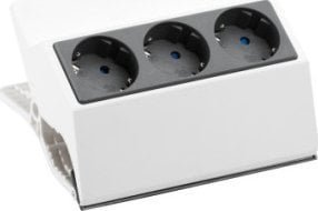 Listwa zasilająca Bachmann BACHMANN PEGGY gniazdo zacisk 3x styk uziemiony, biały, 3 m