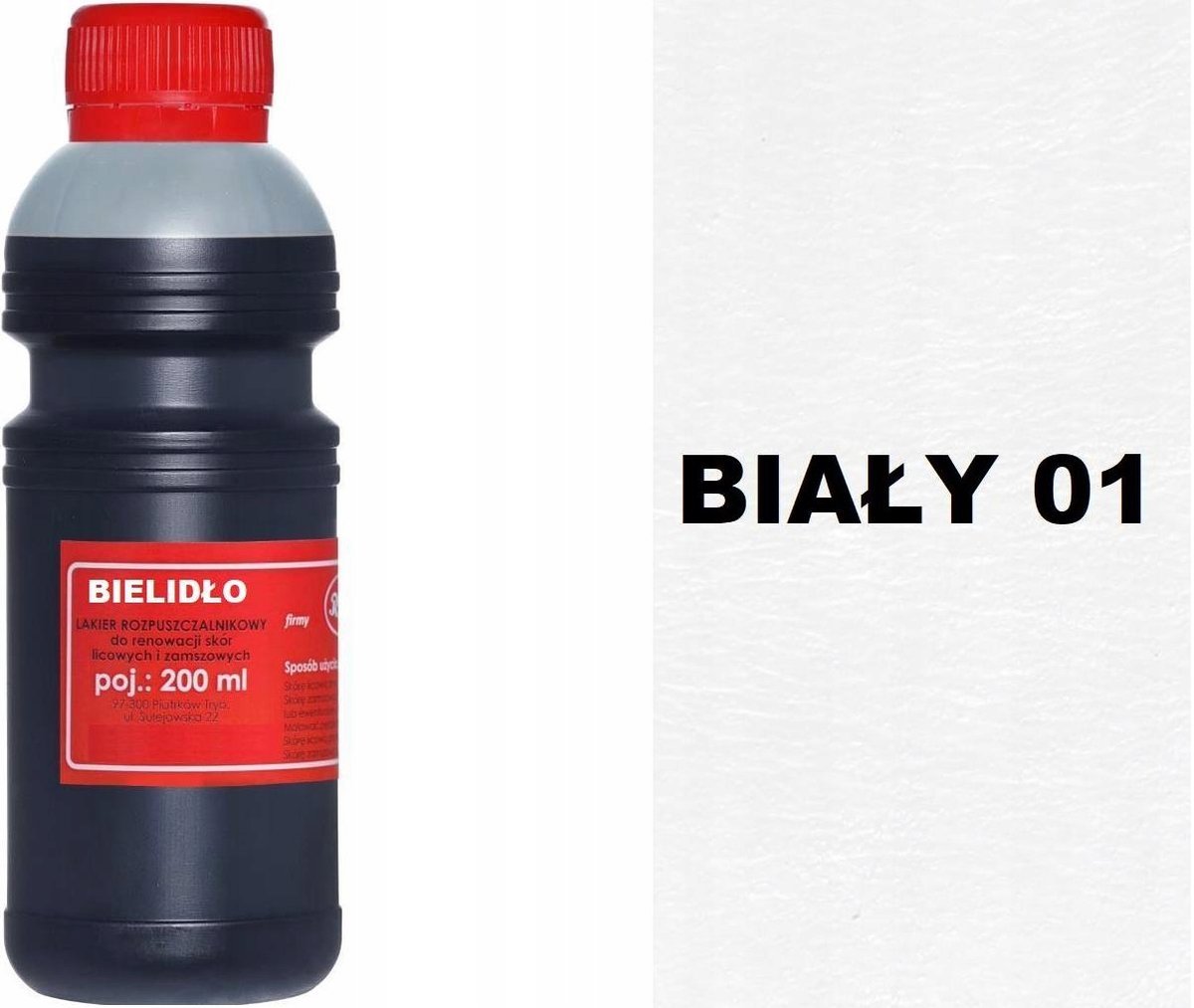 G13-11 BIELIDŁO Renoskór UNIWERSALNA FARBA do Skóry Licowej Zamszu i Nubuku