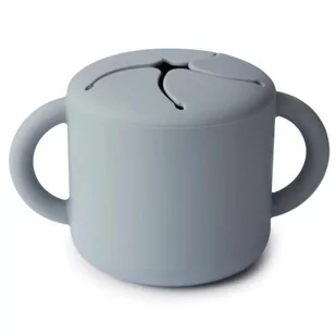 Mushie, Kubek niewysypek na przekąski, Snack Cup, Stone - Kubki dla dzieci - miniaturka - grafika 1