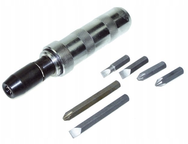 Drel Wkrętak Udarowy Zestaw 6 Bitów Do Zapieczonych Śrub Mechanika